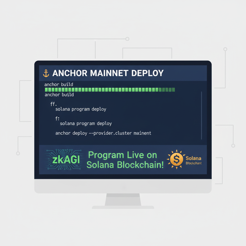 Anchor mainnet deploy terminal zkAGI program live Solana blockchain